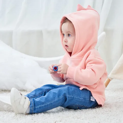 Vista 3 de famuka Sudadera con capucha de dinosaurio unisex para niños pequeños