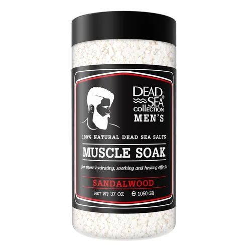 Vista 7 de Dead Sea Collection Sales de baño para hombres con aceite de madera de ámbar – baño de recuperación muscular – Sal pura del mar muerto para hombre