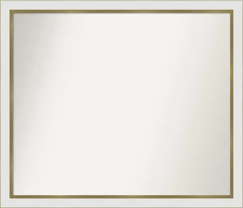 Vista 306 de Amanti Art Espejo personalizado, espejo de baño estrecho Alexandria White Wash, espejo de pared o espejo de tocador de baño sobre el fregadero