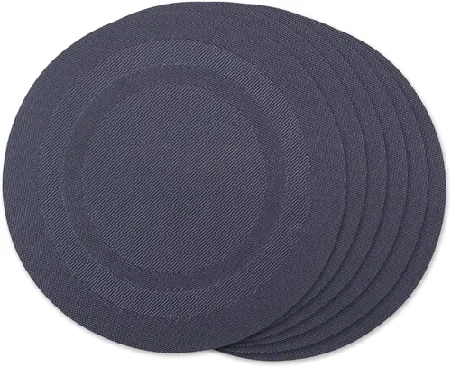 Vista 28 de DII PVC Tabletop Collection Woven Indoor / Outdoor - Juego de manteles individuales, 13x17.25, aguamarina, 6 piezas