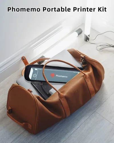 Vista 4 de Phomemo Impresora inalámbrica portátil, tamaño de viaje, compatible con iOS y Android, Bluetooth, soporta papel térmico de letras de 8.5 x 11