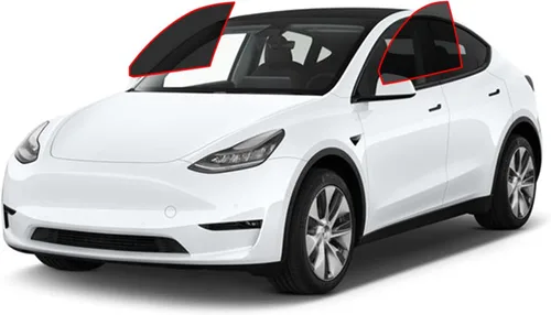 Vista 3 de Dos ventanas frontales para Tesla modelo Y, X, S, 3 precortadas de carbono premium de 2.5 mil película de tinte de ventana (5%, modelo 3)