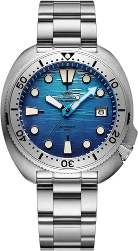 Vista 9 de ADDIESDIVE Reloj Automático de Buceo 200 M Reloj para Hombre Luminiscente Mecánico NH35A Analógico Acero Inoxidable AD2081 acero negro