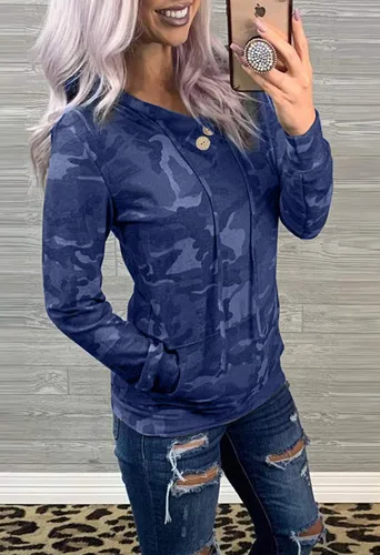 Vista 3 de Dokotoo - Sudaderas casuales de manga larga con capucha para mujer, con cordón y bolsillos