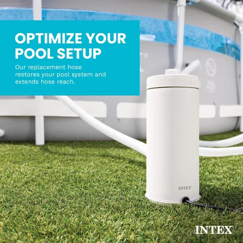 Vista 5 de Intex Manguera de repuesto para bomba de piscina de 1.25 pulgadas de diámetro, 59 pulgadas de largo