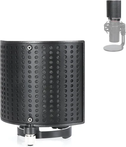Vista 8 de Para parabrisas Hyperx QuadCast: filtro esponjoso compatible con micrófono Hyperx QuadCast S, cubierta de espuma de micrófono que reduce el ruido
