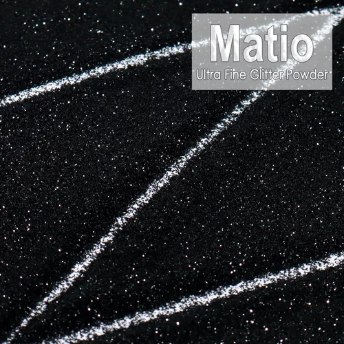 Vista 2 de Matio Polvo de purpurina ultrafina, 7.8 onzas/7.76 oz de purpurina de resina artesanal, copos de lentejuelas metálicas de 1/128 pulgadas para vaso