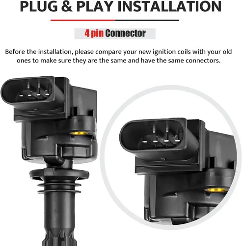 Vista 6 de Juego de bobinas de encendido y bujías para V6 3.0 3.5 Mercedes Benz C300 C350 E350 E550 ML350 ML550 GL450 GL550 S550 SL550 GLK350, 2006 2007 2008