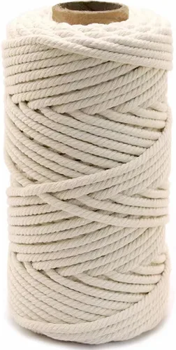 Vista 13 de Cuerda de algodón de 0.039 pulgadas para macramé de 820 pies para cocina, cuerda para asar, atar carne, pavo, envoltura de regalos, manualidades