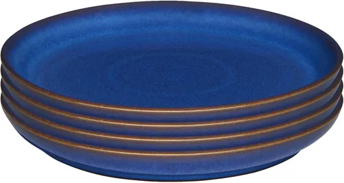 Vista 8 de Denby 1048825 - Juego de platos llanos (2 piezas, color azul imperial)