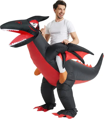 Vista 2 de DAHAKII Disfraz inflable de Navidad, decoración de Navidad, disfraz inflable para adultosdesfile de Navidad