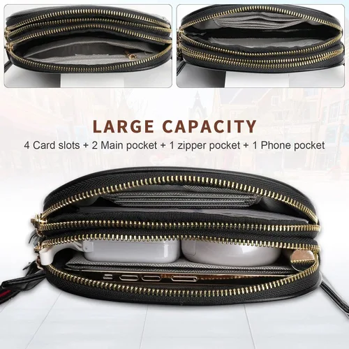 Vista 3 de APHISON Fanny Packs for Women Belt Bag Crossbody Bags for Women Mini Everywhere Fashion Waist Bag Vegan Leather Purse with Adjustable Strap