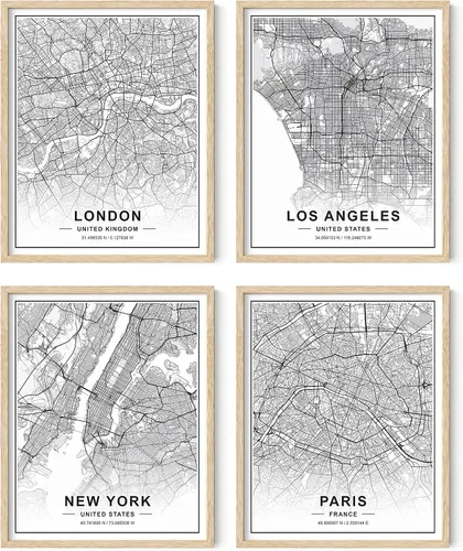 Vista 17 de HAUS AND HUES Arte de pared de rascacielos de la ciudad de Nueva York, juego de 6 carteles de horizonte de Nueva York, decoración moderna de pared