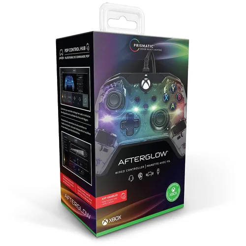 Vista 8 de Afterglow Prismatic LED Wired Controller Multicolor - Xbox Series XS, Xbox One, Xbox Series X (Renewed)