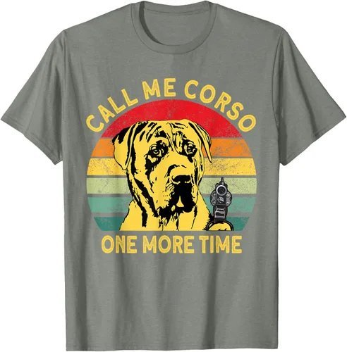 Vista 28 de Canary Dog Dad Call Me Corso Once More Perro Presa Canario Camiseta, Negro