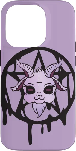 Vista 17 de Anime Aesthetic Baphomet Pentagram Pastel Goth Case for iPhone 17