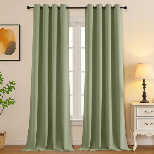 Vista 132 de Simplebrand Juego de 2 paneles de cenefa aguamarina para ventana de cocina de 14 pulgadas de largo, cortinas de oscurecimiento de habitación