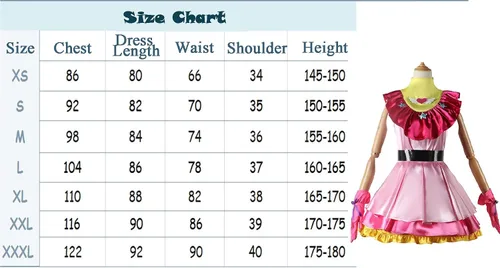 Vista 4 de Tomioka Ai Hoshino - Disfraz de anime OShiNoKo Cosplay uniforme para niña lindo traje Lolita vestido