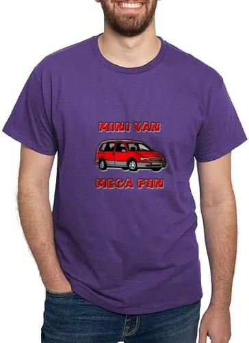 Vista 14 de CafePress Minivan Mega Fun T Shirt Men's 100% Cotton, Classic Graphic T Shirt Black