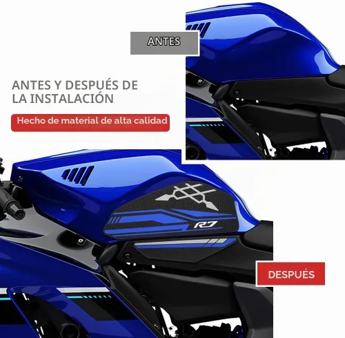 Vista 5 de para YZF R7 YZFR7 r7 2025 2024 2023-2021 Nuevos accesorios para motocicleta, protector de tanque de combustible adhesivo, protector de tanque