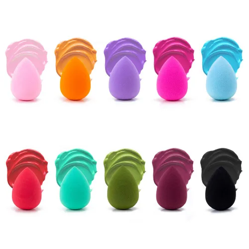 Vista 7 de AJOKE Juego de esponjas de maquillaje perfectas para líquidos, esponjas de maquillaje de belleza multicolores, 10 piezas