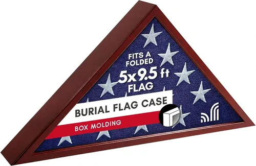 Vista 14 de Americanflat Pequeña vitrina plegada de bandera – Se adapta a banderas ceremoniales plegadas de 3 x 5 pies (no para bandera funeraria) – Colección