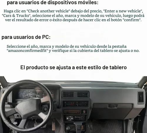Vista 3 de Dash Cover Mat for Nissan D21 Hardbody Pickup Truck 1986-1993(Black) F77 Fcovergurus - Protector de alfombra personalizado para Nissan Pathfinder