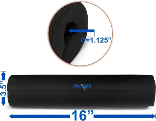 Vista 5 de Yes4All Ergonomic Foam Bar Pad, Olympic Barbell Squat & Neck Pad for Squats, Hip Thrusts & Weight Lifting Bar