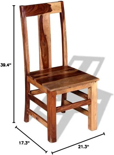 Vista 2 de Juego de 2 sillas de comedor, sillas de comedor de madera, sillas de cocina sin brazos de madera, sillas de comedor de madera para sala de estar