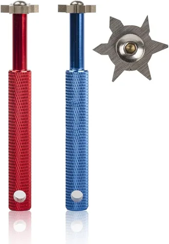 Vista 14 de HIFROM Afilador de ranuras con 6 cabezales – Afilador de ranuras para palos de golf, herramienta de reranurado y limpiador para todos los hierros