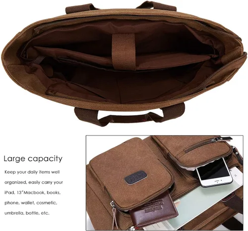 Vista 4 de ToLFE Bolso de mano con asa superior para mujer bolso de hombro bolso de mano de mensajero bolso cruzado de viaje bolsa de trabajo
