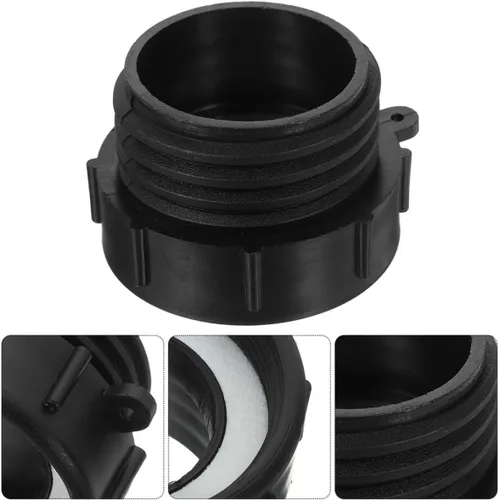 Vista 7 de IBC Tank Adapter 2 Pcs 2 Inch Plastic Converts 60 Thread Pitch