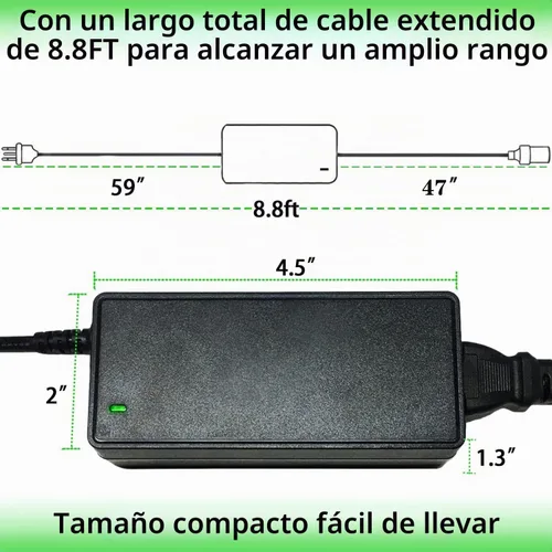 Vista 3 de Convertidor de alimentación de CA a CC 5A 60W, 110 V a 12 V, convertidor de enchufe de encendedor de cigarrillos de automóvil, transformador