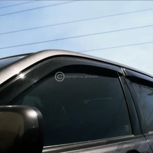 Vista 6 de R&L Racing Deflectores de protección contra el sol y la lluvia, para ventana compatible con Dodge Ram Quad Cab 2002-2009