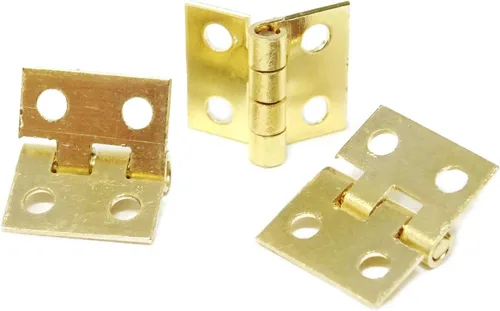 Vista 6 de Honbay Bisagras de casa de muñecas en miniatura, joyero, accesorios de hardware pequeño con 200 tornillos (dorado)