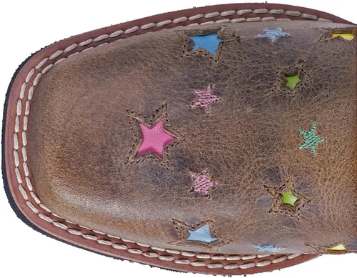 Vista 6 de Dan Post Botas Niños Niñas Starlett Punta Cuadrada Botas De Vestir Mid Calf - Marrón