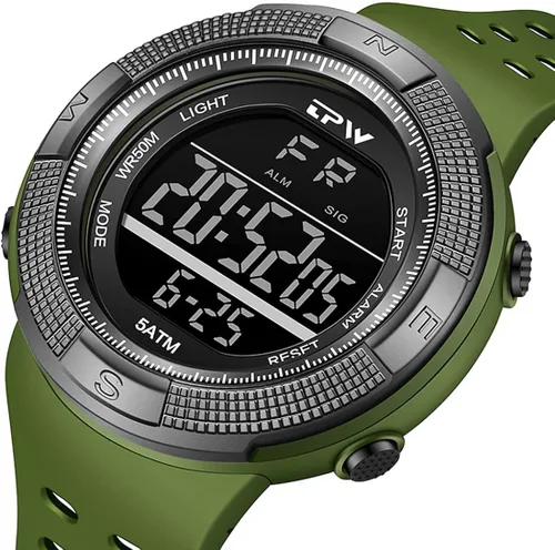 Vista 2 de Reloj digital para hombre reloj deportivo al aire libre cara grande fácil de leer reloj militar impermeable