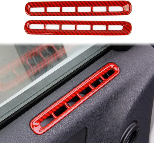 Vista 5 de crosselec Panel de Ventilación de A/C de Puerta Accesorios de Fibra de Carbono para Dodge Charger 2011+
