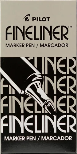 Vista 2 de PILOT Fineliner 11002 - Rotuladores de punta fina, tinta negra, caja de docenas