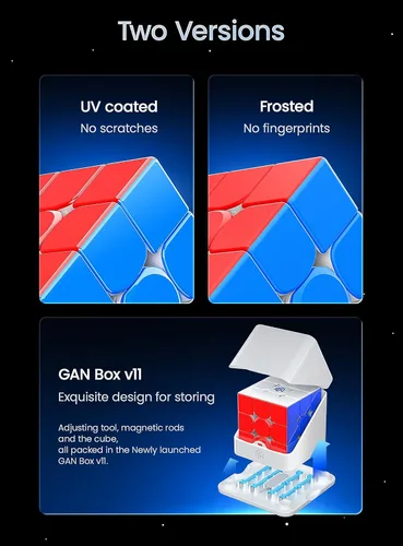 Vista 9 de CuberShop GAN 14 MagLev con recubrimiento UV, Ultimate GAN 14 M 2023 Cubo magnético de velocidad 3x3, rompecabezas de cubo mágico de 2.205 in