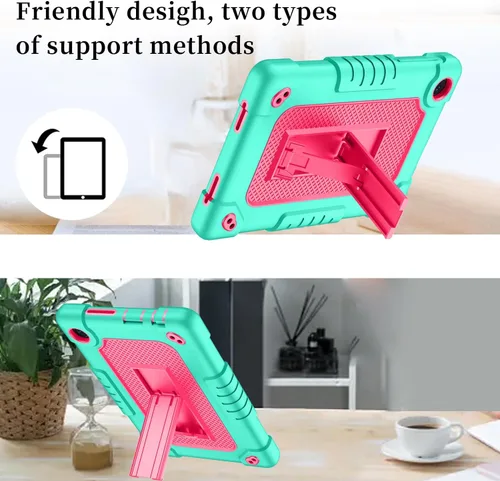 Vista 2 de Para TCL TAB 8 Plus TAB 8 LE Tablet Funda A Prueba De Golpes Correa De Hombro Resistente Funda Protectora Para TCL TAB 8 Plus 9138S/TAB 8 LE verde