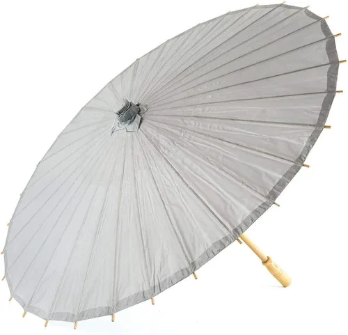 Vista 10 de Weddingstar Parasol de papel con deshuesado de bambú, Azul Aqua
