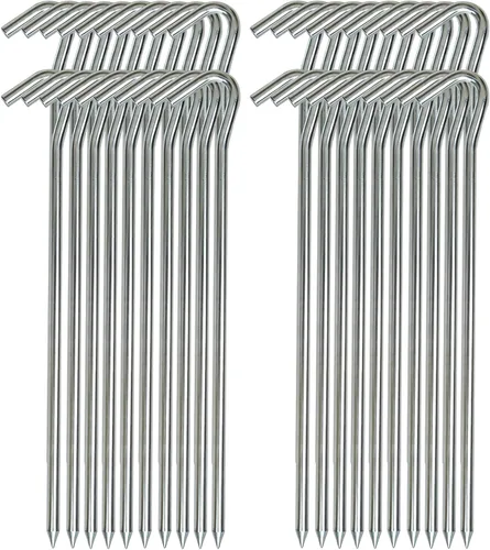 Vista 11 de Estacas de metal resistentes de 9 pulgadas, 8 estacas de lona