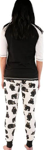 Vista 3 de Lazy One Conjuntos de pijama familiar a juego para adultos, niños y bebés (oso familiar)