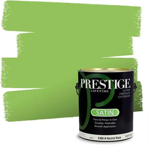 Vista 157 de PRESTIGE Pintura exterior e imprimación en uno, aloe, plano, 1 galón