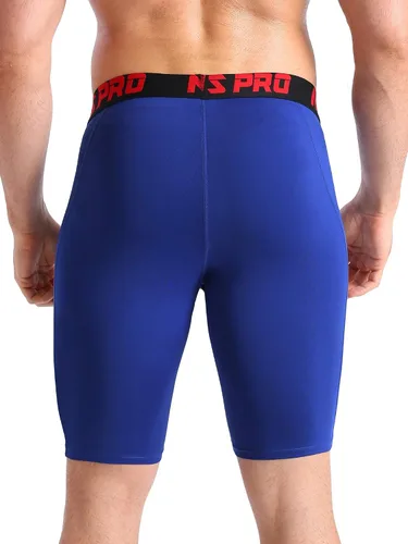 Vista 5 de NELEUS Paquete de 3 pantalones cortos de compresión para correr con bolsillos para hombre