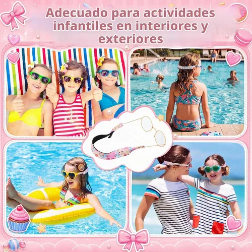 Vista 6 de Correa ajustable para lentes de sol para niños, 6 unidades, para niños y niñas