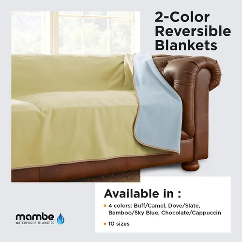 Vista 4 de Mambe - Funda impermeable de muebles para mascotas y personas Chocolate-capuchino