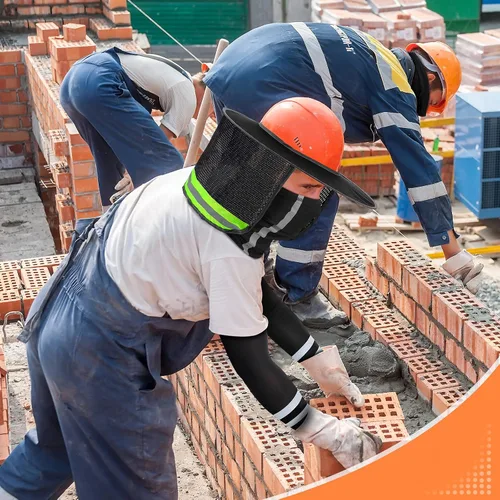 Vista 6 de SATINIOR 8 unidades de sombrero duro de ala completa para el sol, protección solar, protección para el cuello, polaina para el cuello, bufanda