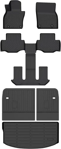 Vista 36 de HAFIDI® Juego de alfombrillas y forro de carga para Kia EV9 2024 2025 2026 (no apto para sillas de relajación), protección para todo tipo de clima